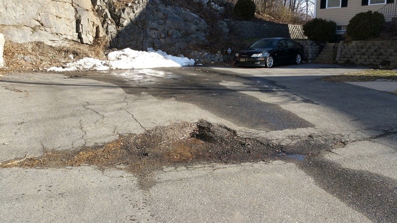 large street pothole