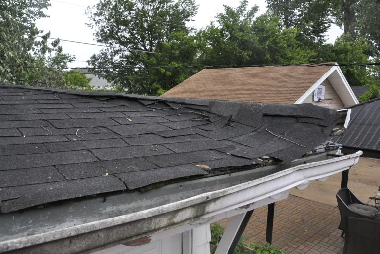 damaged roof