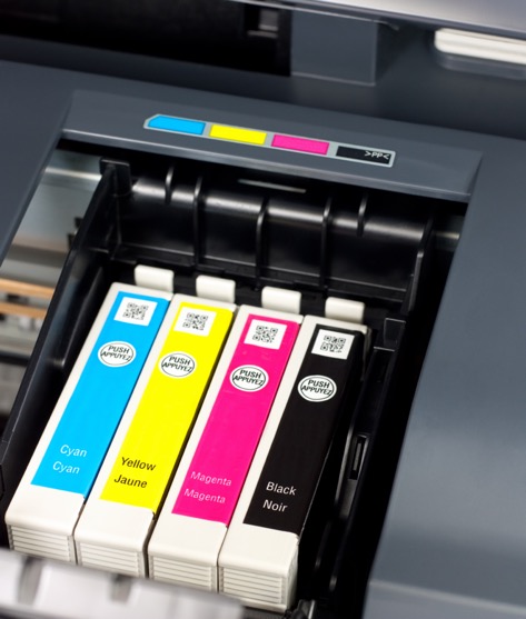 ink cartridges in a printer