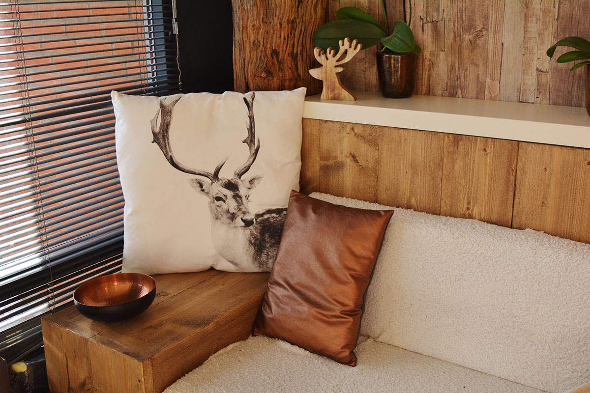 throw pillow with a deer image