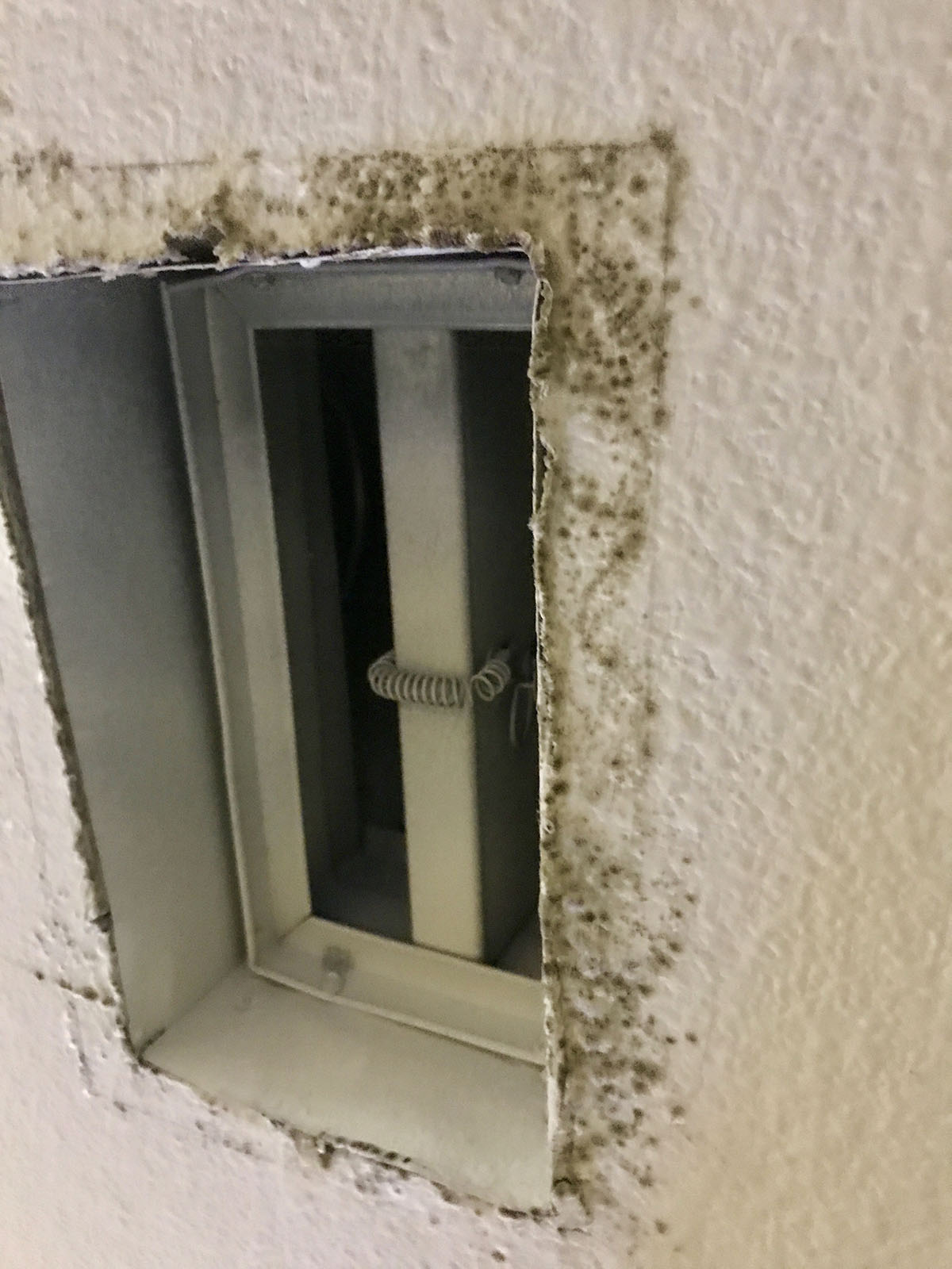 mold around a ceiling air vent