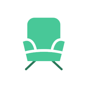 decorative chair vector image