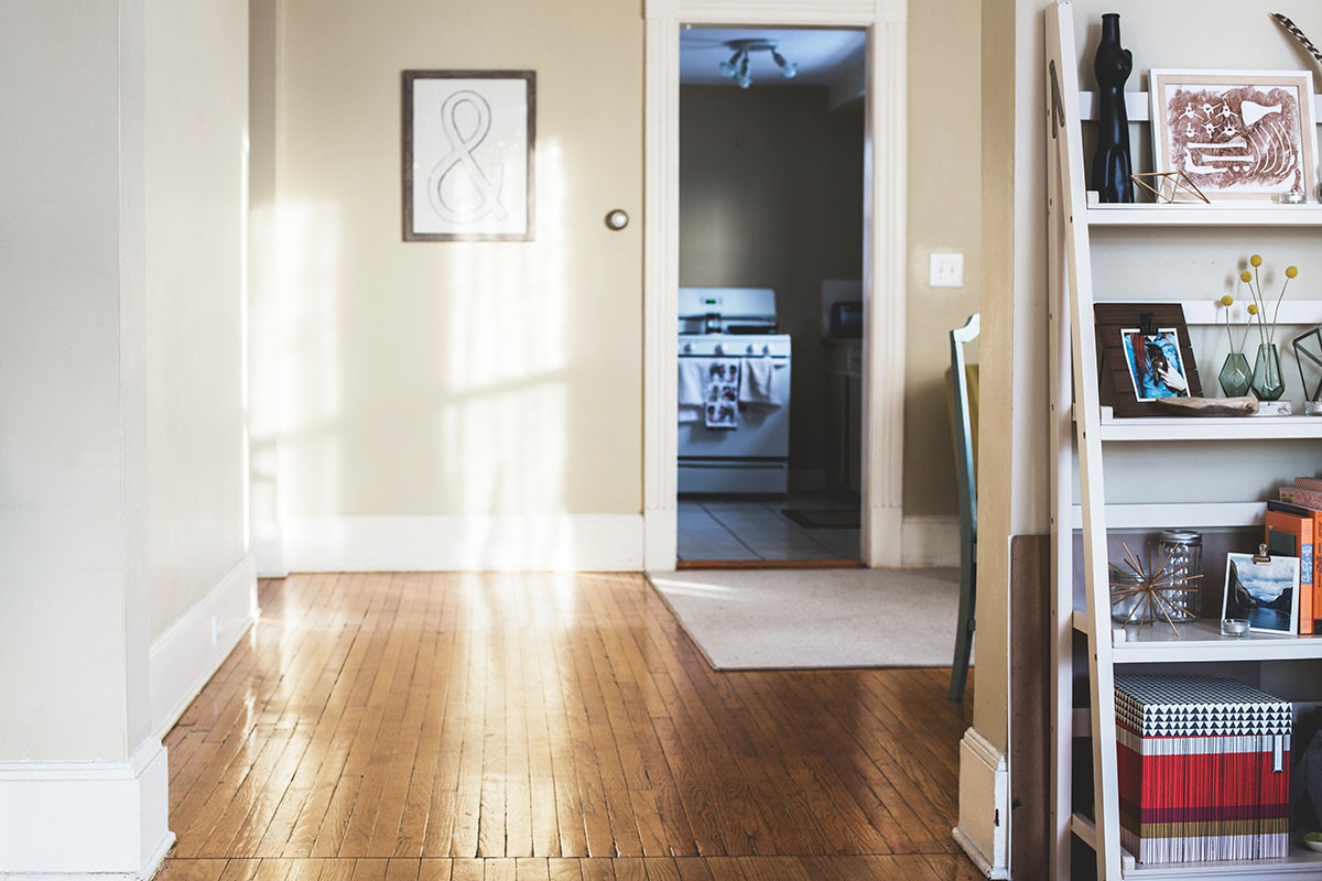 hallway with hardwood floors