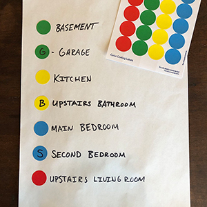 color coded packing system