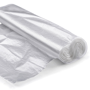 roll of clear garbage bags