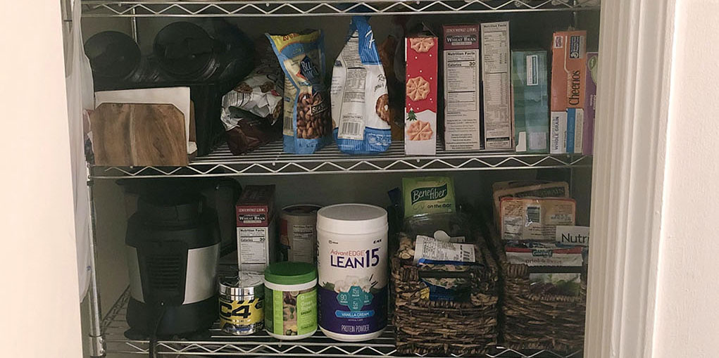 pantry full of food