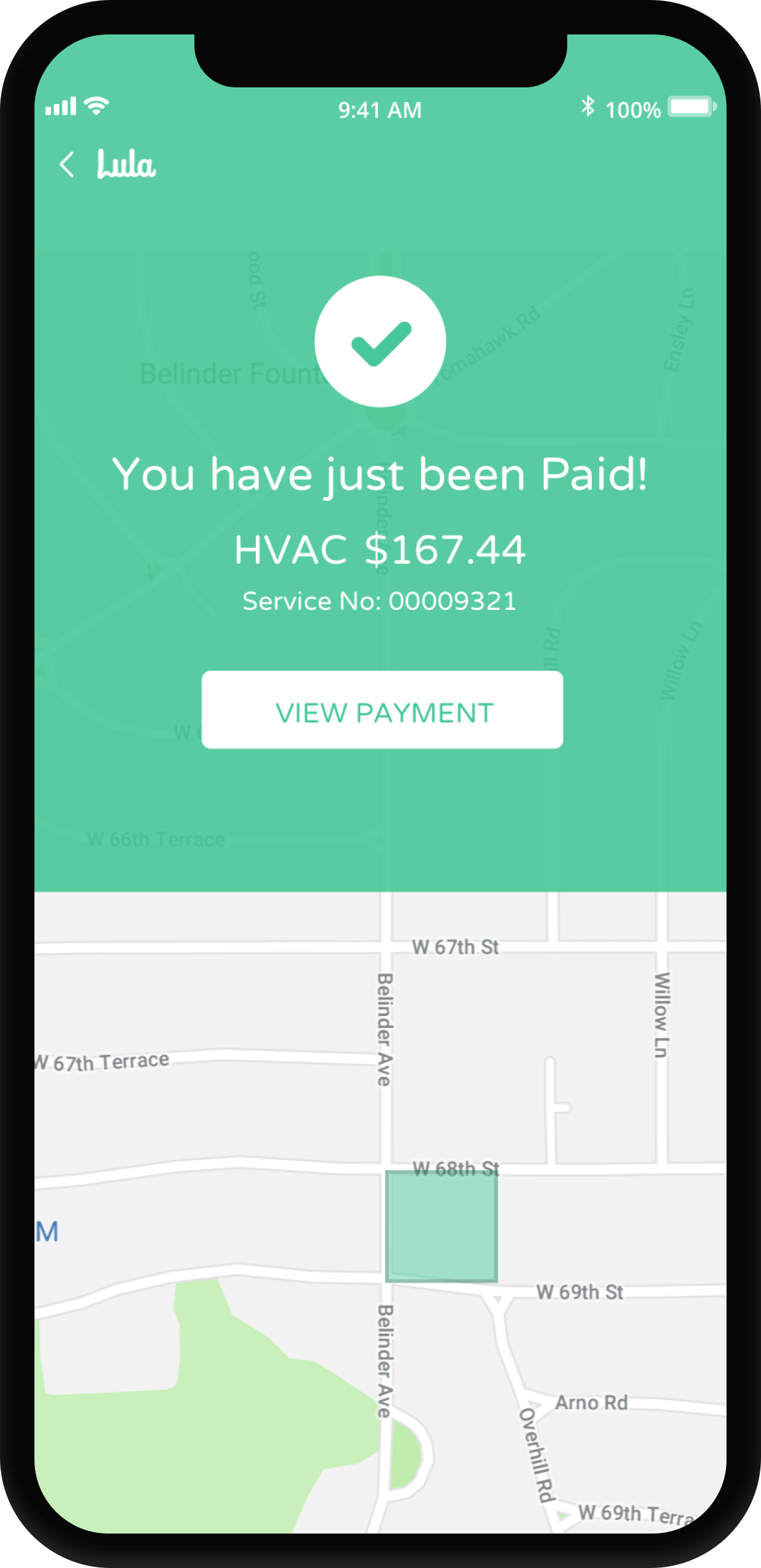 payment complete app screen
