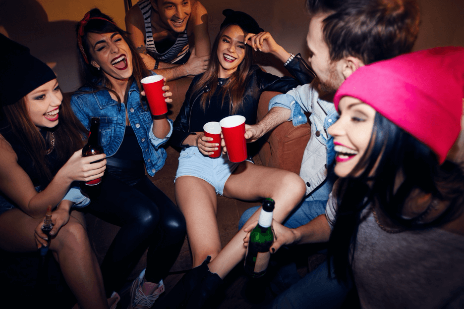 college students partying