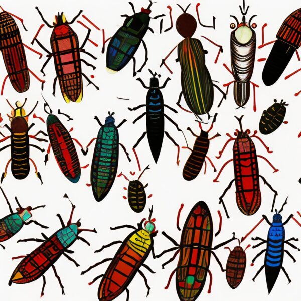 colorful collage of various cockroaches