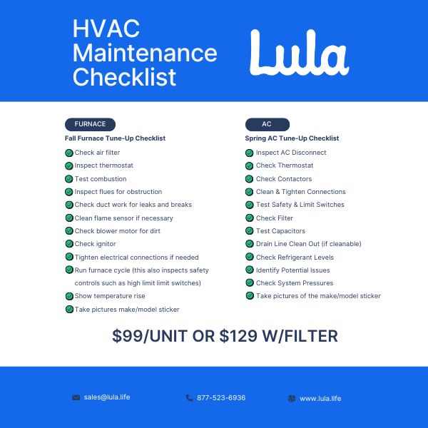 hvac maintenance checklist