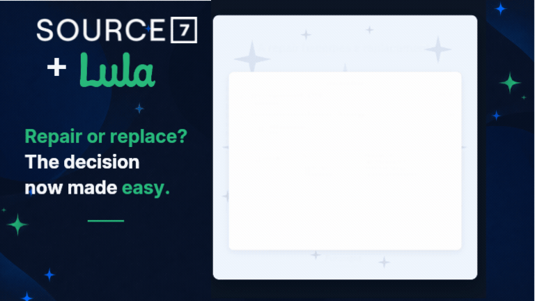 Source7 and Lula predictive maintenance solution that helps property managers and maintenance teams determine whether equipment should be repaired or replaced using asset intelligence and maintenance data