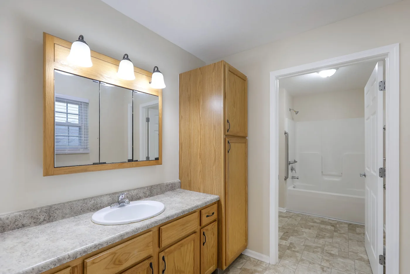 Renovated rental bathroom